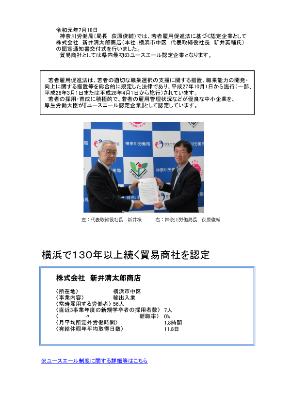 ユースエール交付式2019年7月18日